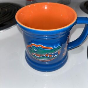 Vibrant Blue and Orange Gator Mug